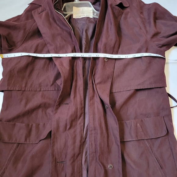Vintage London Fog Women's Maroon Trench Coat‎ - Size 6 - Picture 8 of 14